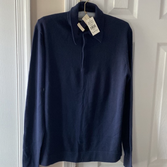 NWT Dark blue Banana Republic women’s long sleeve small cotton sweater - Picture 3 of 7
